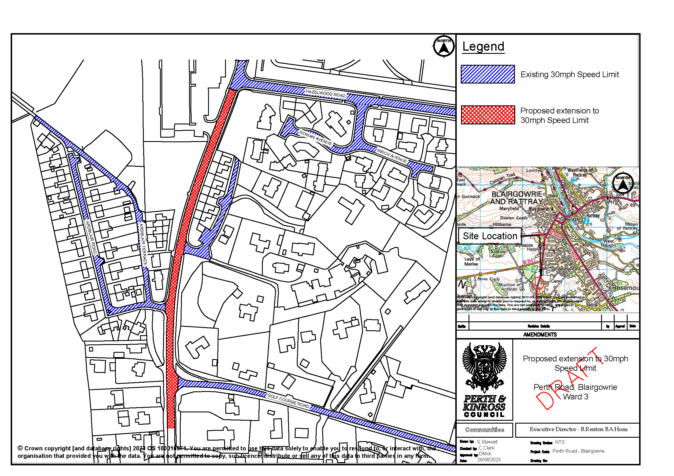 A93 Perth Road - 30mph Speed Limit Extension by Lidls
